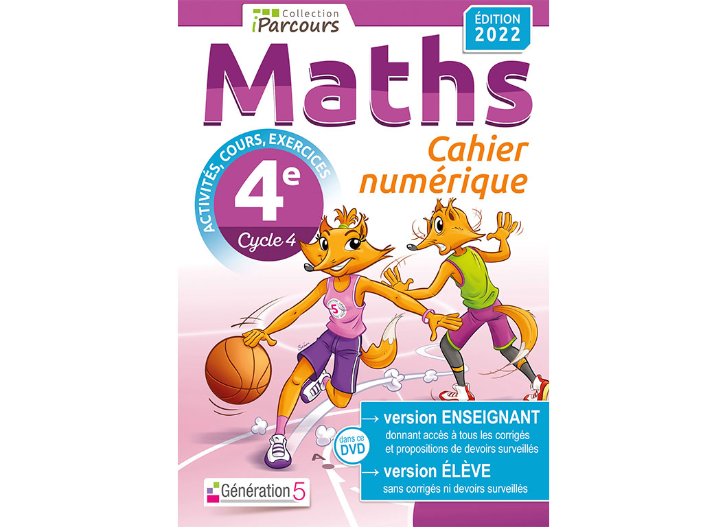 Cahier numérique iParcours Maths 4e avec cours - éd.2022